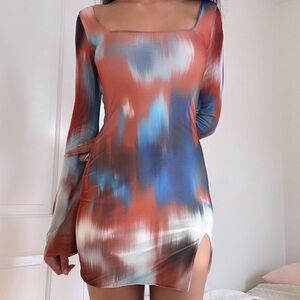 Tiger Mist Multicolor Long Sleeve Dress